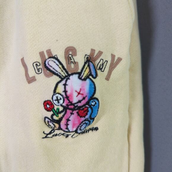 BKYS Lucky Charm Hoodie Sweatpants Set Mens S Yellow Cotton - Picture 10 of 16